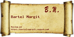 Bartel Margit névjegykártya